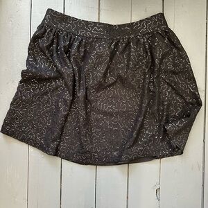 Black Sequined Party Skirt